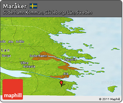 Physical Panoramic Map of Maråker
