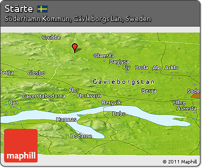 Physical Panoramic Map of Stärte