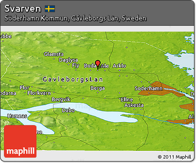 Physical Panoramic Map of Svarven