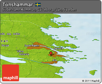Physical Panoramic Map of Tönshammar