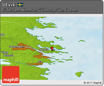 Physical Panoramic Map of Utvik