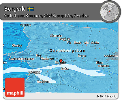 Political Panoramic Map of Bergvik