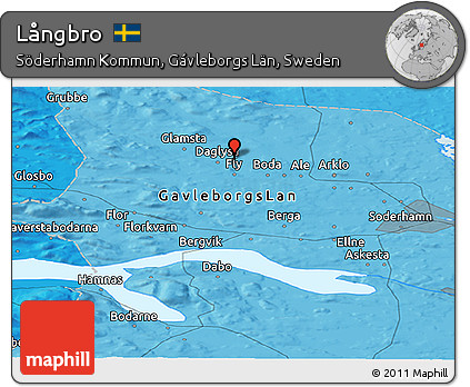 Political Panoramic Map of Långbro