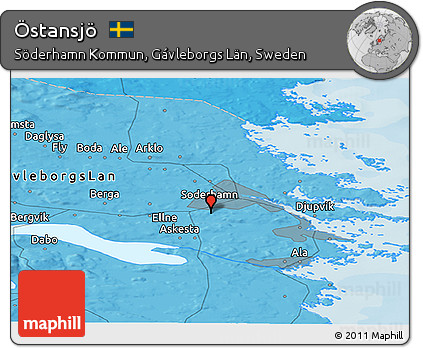 Political Panoramic Map of Östansjö
