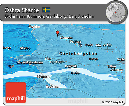 Political Panoramic Map of Östra Stärte