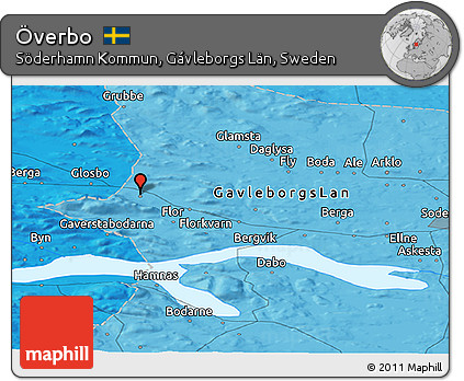 Political Panoramic Map of Överbo