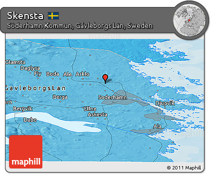 Political Panoramic Map of Skensta