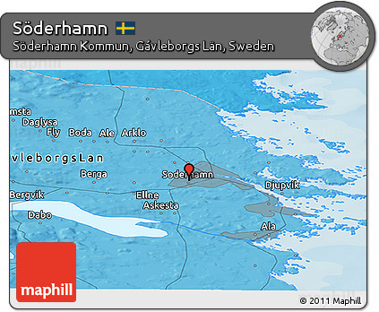 Political Panoramic Map of Söderhamn