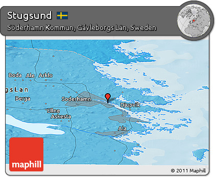 Political Panoramic Map of Stugsund