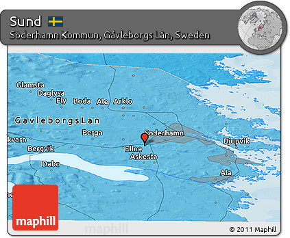 Political Panoramic Map of Sund