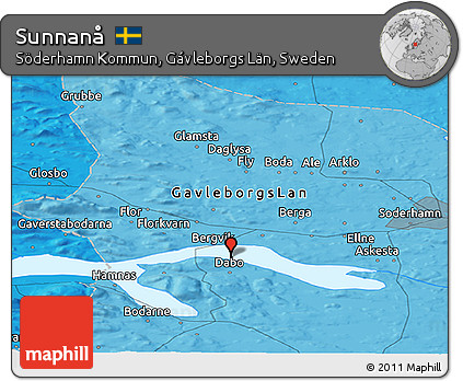 Political Panoramic Map of Sunnanå