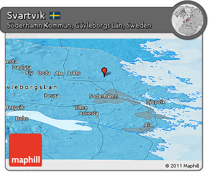 Political Panoramic Map of Svartvik