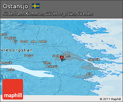 Political Panoramic Map of Östansjö