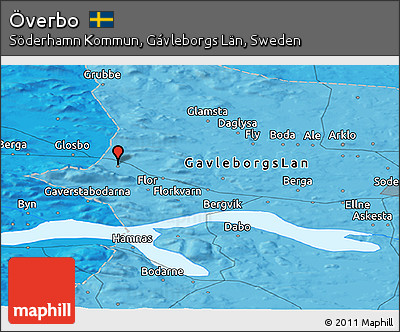 Political Panoramic Map of Överbo