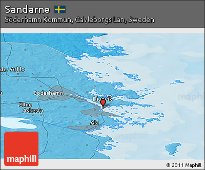 Political Panoramic Map of Sandarne