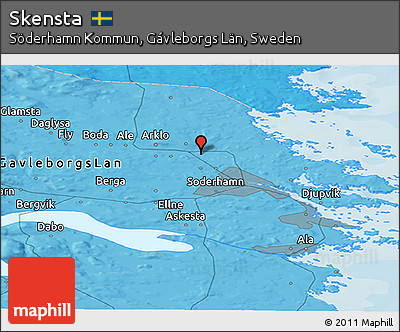 Political Panoramic Map of Skensta