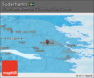 Political Panoramic Map of Söderhamn