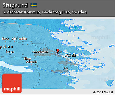 Political Panoramic Map of Stugsund