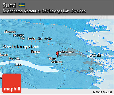 Political Panoramic Map of Sund