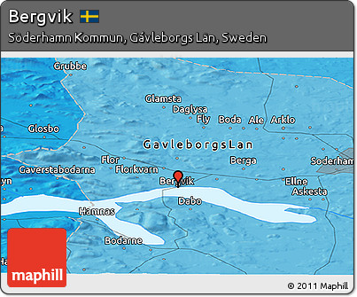 Political Panoramic Map of Bergvik