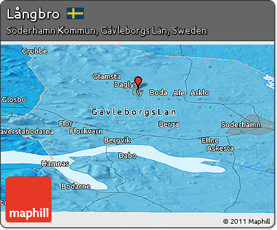 Political Panoramic Map of Långbro