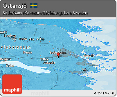 Political Panoramic Map of Östansjö