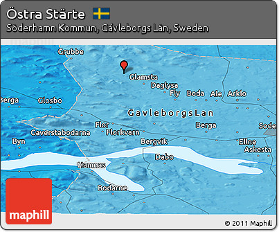 Political Panoramic Map of Östra Stärte