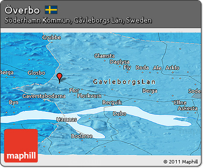 Political Panoramic Map of Överbo