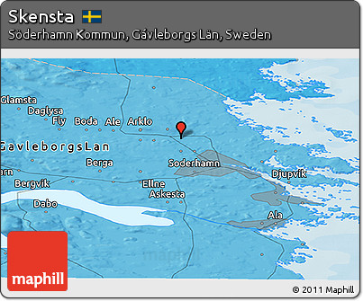 Political Panoramic Map of Skensta