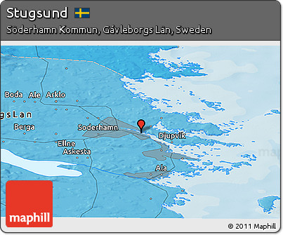 Political Panoramic Map of Stugsund