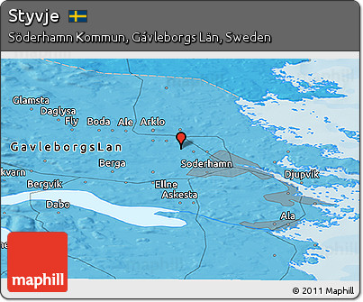 Political Panoramic Map of Styvje