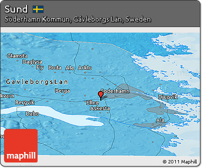 Political Panoramic Map of Sund