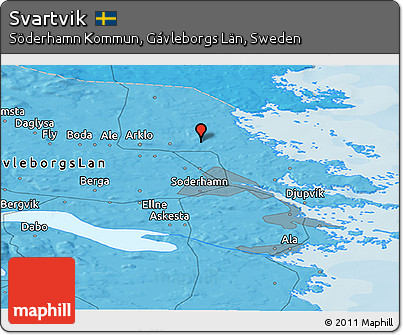 Political Panoramic Map of Svartvik