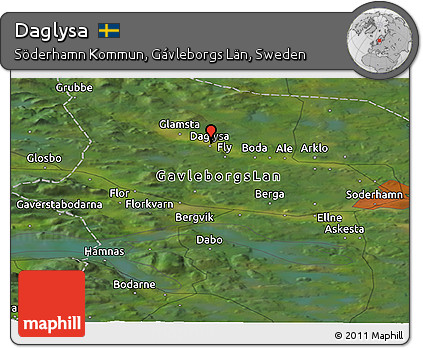 Satellite Panoramic Map of Daglysa