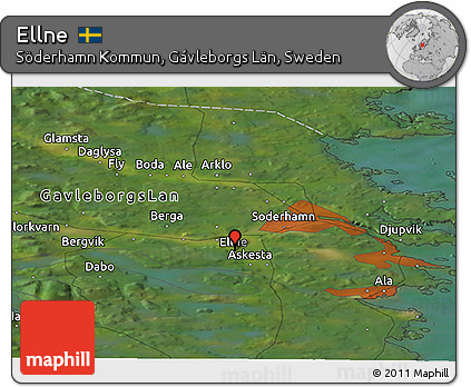 Satellite Panoramic Map of Ellne