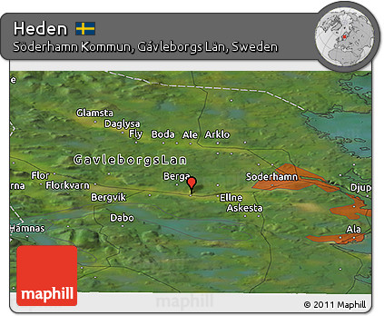 Satellite Panoramic Map of Heden