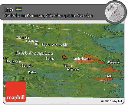Satellite Panoramic Map of Ina