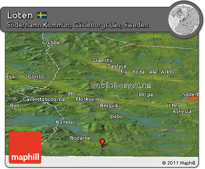 Satellite Panoramic Map of Löten