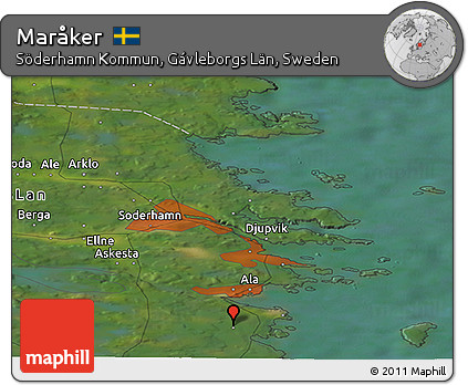 Satellite Panoramic Map of Maråker