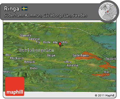 Satellite Panoramic Map of Ringa