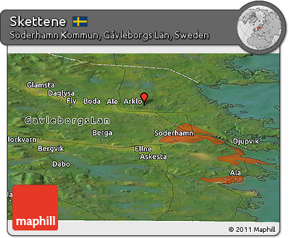 Satellite Panoramic Map of Skettene