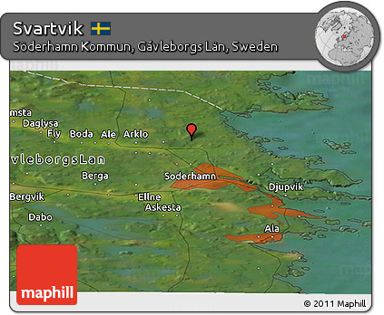 Satellite Panoramic Map of Svartvik