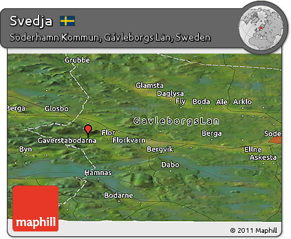 Satellite Panoramic Map of Svedja