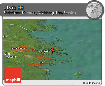 Satellite Panoramic Map of Utvik