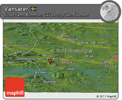 Satellite Panoramic Map of Vansäter