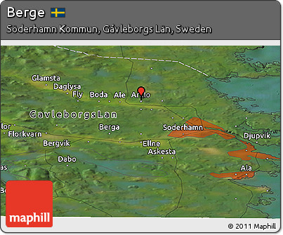 Satellite Panoramic Map of Berge