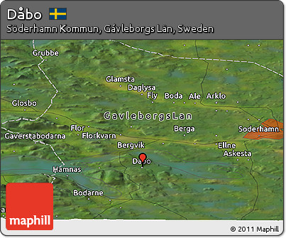 Satellite Panoramic Map of Dåbo