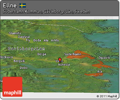 Satellite Panoramic Map of Ellne