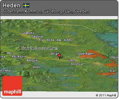 Satellite Panoramic Map of Heden
