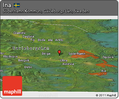 Satellite Panoramic Map of Ina